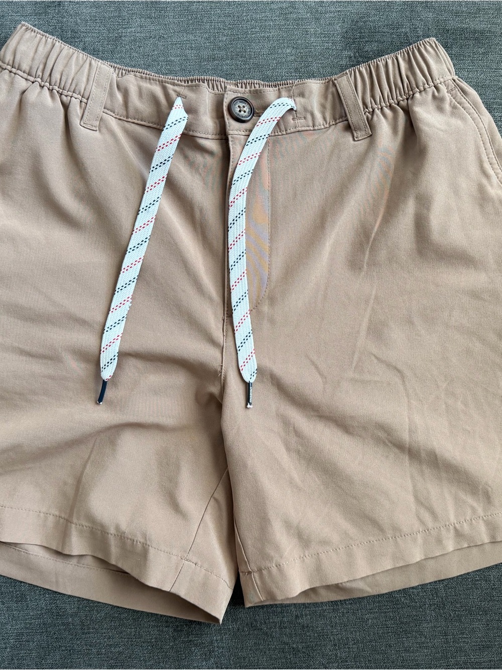 chubbies Tan Elastic Waist Chino Shorts with Drawstring
